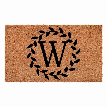 Calloway Mills Monogram Door Mat, Black, Natural, 17 in W x 29 in L 108201729W
